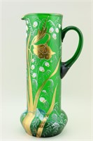 Moser Style Green Glass Pitcher