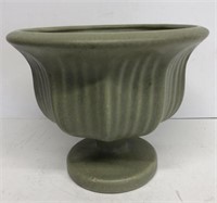 Green pottery planter