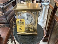 MANTEL CLOCK - SETH THOMAS - METAL & GLASS BODY -