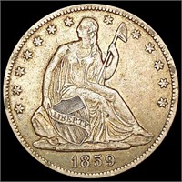 1859-O Seated Liberty Half Dollar LIGHTLY