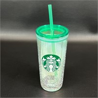 NEW Starbucks Christmas Glass Tumbler 18oz