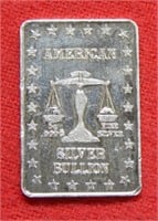 American Silver Bullion .999 Fine Bar