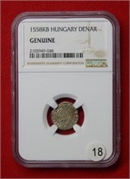 1558KB Hungary Denar NGC Genuine