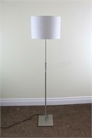 Adjustable Floor Light Pole with White Shade