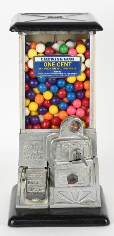 1923 NORRIS THE MASTER 1c GUMBALL MACHINE