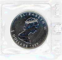 1989 1 oz Silver Canadian Maple Leaf