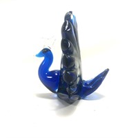 Glass Art Peacock Figurine