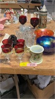 Carnival Glass Bowls, Clear glassware, Stein,