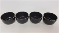 NIP Black Stoneware Bowls (4) Thyme and Table