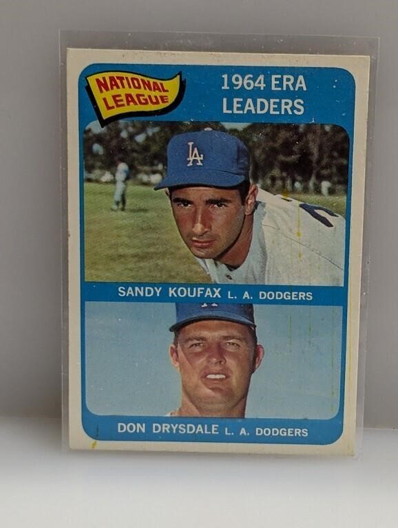 1964 Sandy Koufax/don Drysdale N.L. Strikeout Leaders Topps 