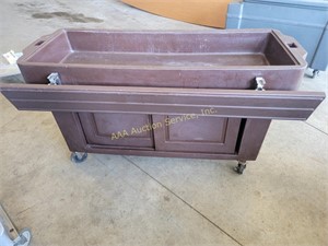 Cambro mobile salad bar with under storage, used