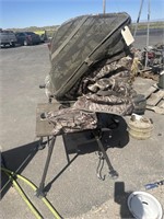 Folding Chair Blind System for  Duck Hunting