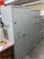 2 door tall metal cabinet/closet