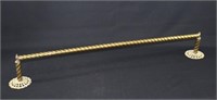 Large Victorian Brass Rug/Towel Hanging Bar