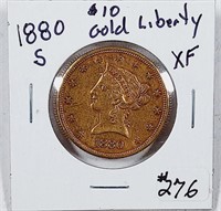 1880-S  $10 Gold Liberty   XF