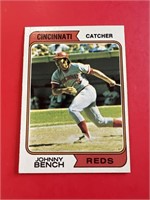 1974 Topps Johnny Bench REDS HOF 'er