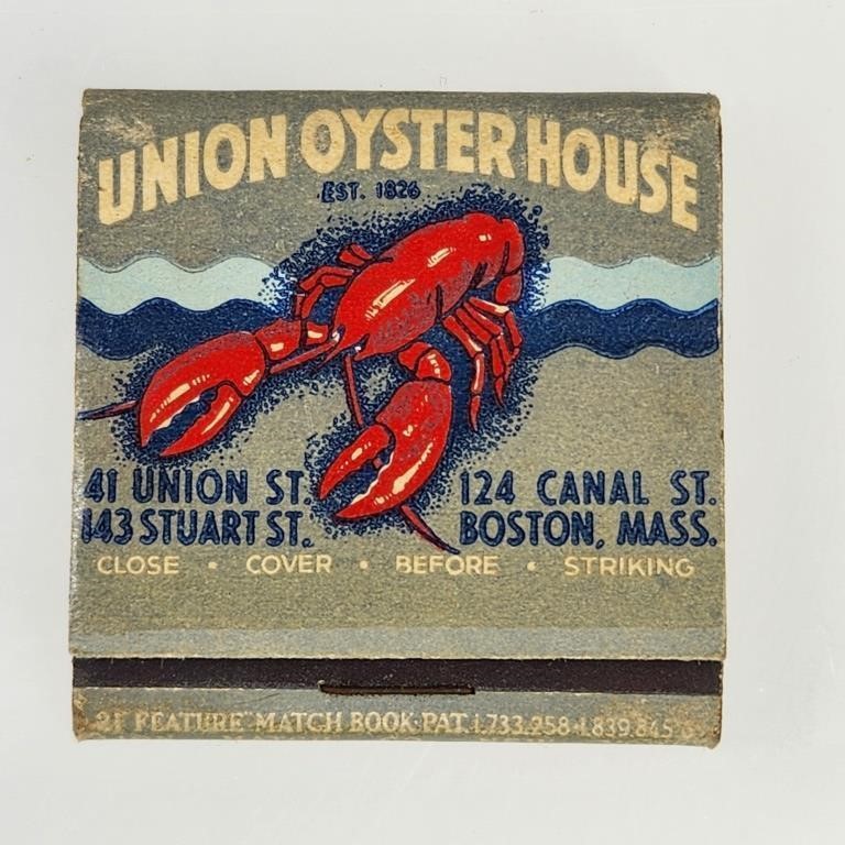 UNION OYSTER HOUSE FEATURE MATCHBOX