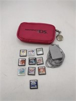 Nintendo DS Charger, Bag & Games-NO CONSOLE