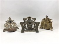 Three Brass Desk Accessories