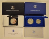 US Mint Silver Dollars USO & Liberty Set