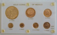 Seven Piece Mexican Gold Coin Set