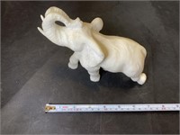 Hand Carved Marble Elephant 8"