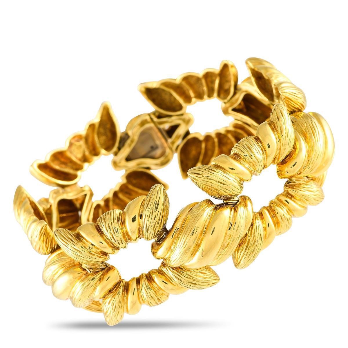 Van Cleef & Arpels Vintage 18K Yellow Gold Fluted