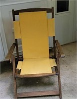 Folding beach chair.