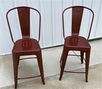 (2) Metal stools