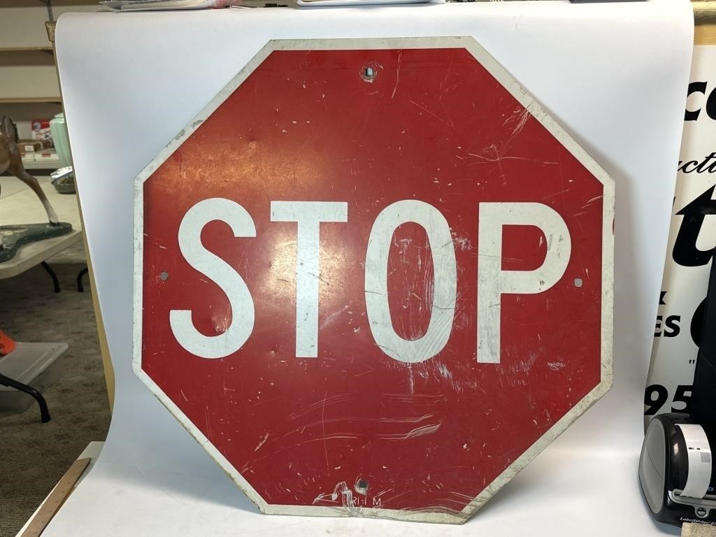 30” x 30” Metal Stop Sign