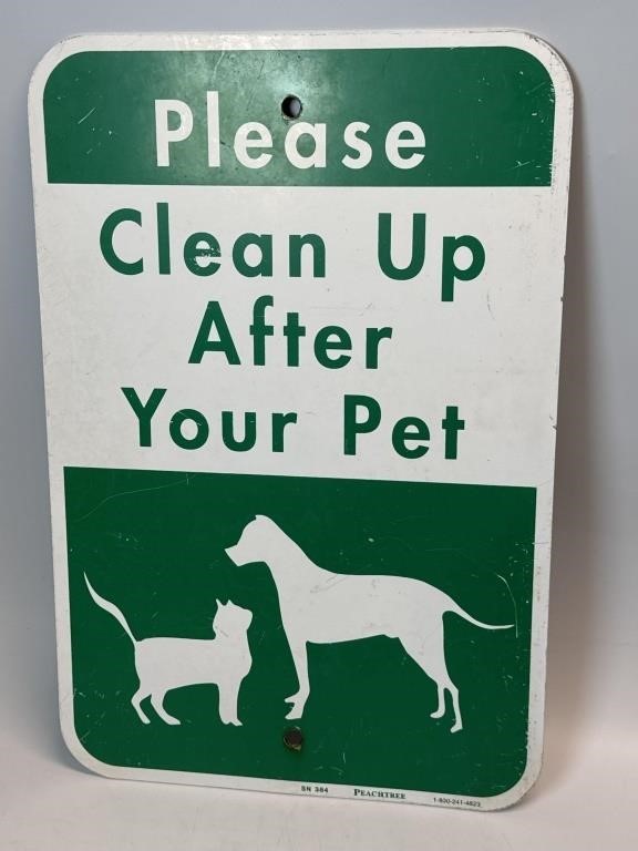 Please Clean Up After Your Pet 18” x 12”