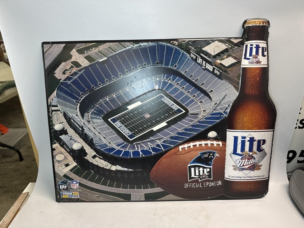 NFL Miller Lite Sign 30” x 25”