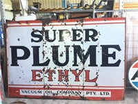 Super Plume Ethyl 3 Piece Enamel Sign - 9ft x 6ft