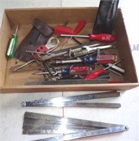 Feeler gauges, Screwdrivers, misc tools