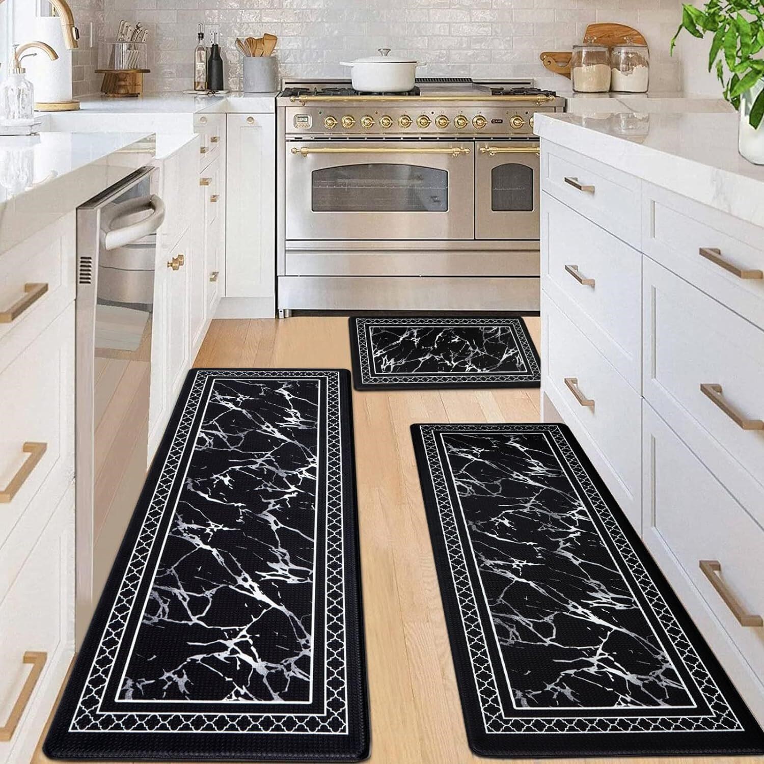 ASPMIZ 3 Piece Kitchen Rug Set  18' x 48'