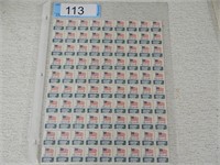 Sheet of US 8 cent postage stamps