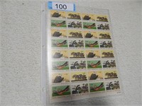 Sheet of US 6 cent Natural History postal stamps