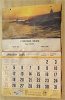 1970 Steffens Drug Calendar Logan Utah