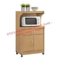 Hodedah Modern Furniture Microwave Kitchen Cart