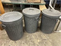 GALVANIZED TRASH CANS