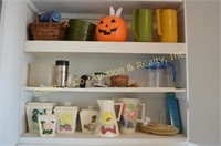 Contents of Cabinet - Canister Set, Pitchers,