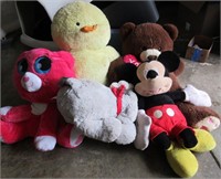 Collection of Stuffed Animals: Mickey Mouse...