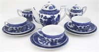 12 pc. Blue/White China Miniature Tea Set