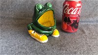 VTG  Handmade 1970s Sitting Frog Wide Mouth