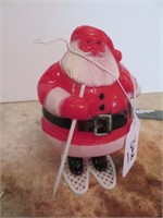 Vintage Snowshoe Santa Plastic Figure
