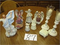 Angels, misc., candle holders