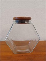 Candy Jar clear glass canyon Jar with top