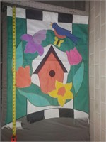 Birdhouse Spring Flag