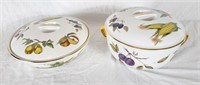 Royal Worcester Evesham covered casserole pots