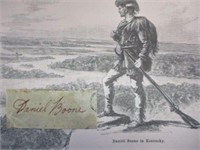 Daniel Boone Signed Cut Document with COA
